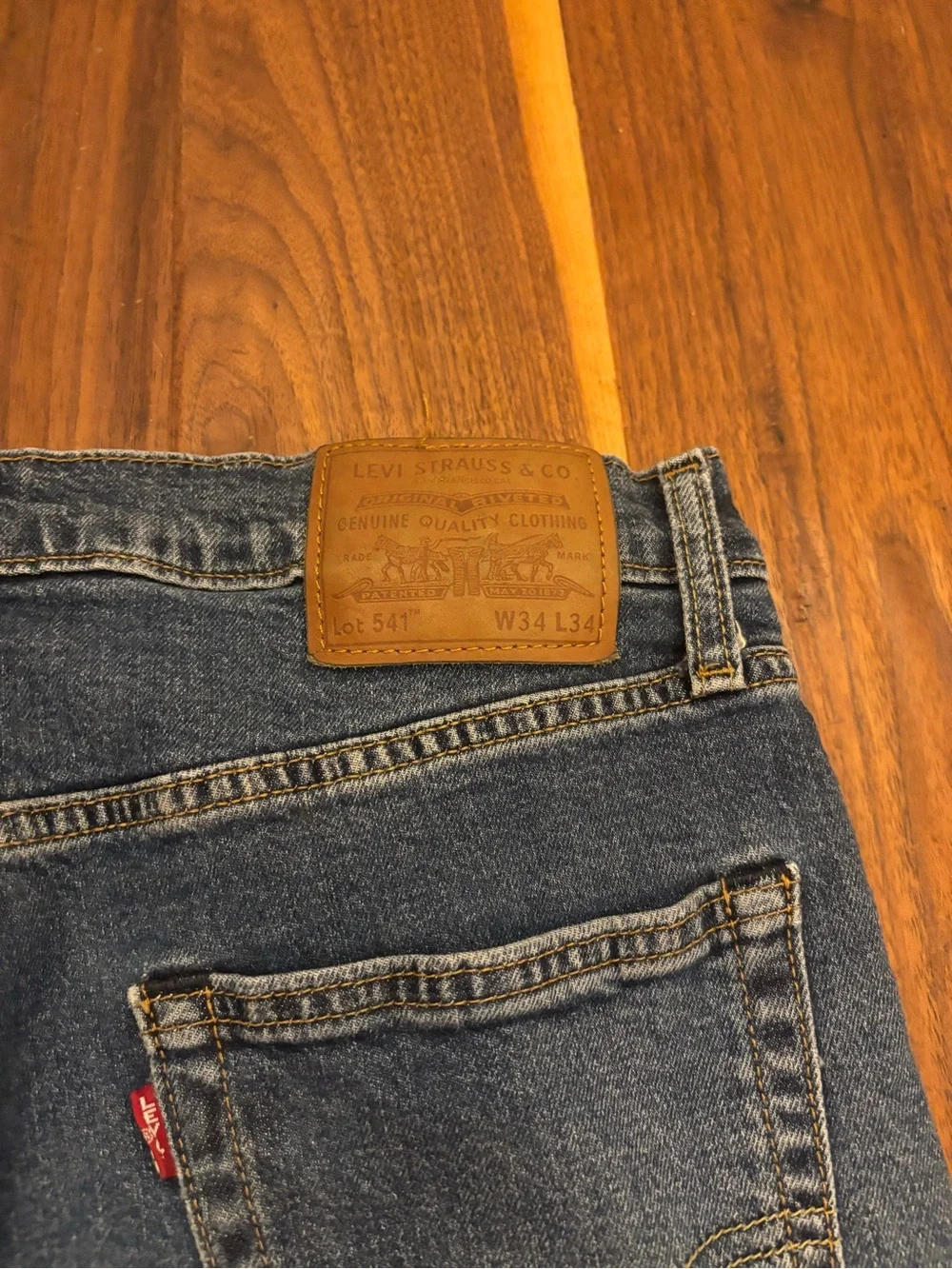 Levi's 541 Athletic Straight-Leg Denim Jeans in Dark Blue, 34x34